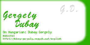 gergely dubay business card